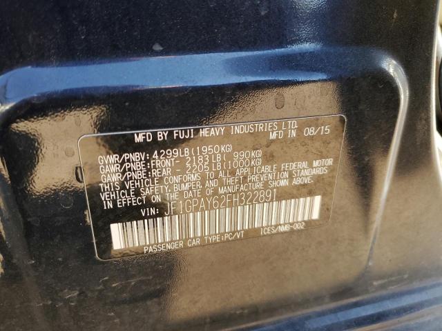 2015 SUBARU IMPREZA SP - JF1GPAY62FH322891