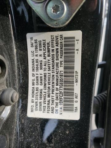 2016 HONDA CIVIC EX - 19XFC2F77GE051871