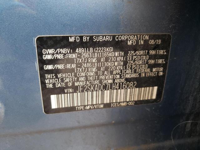 2020 SUBARU FORESTER JF2SKADC7LH416082