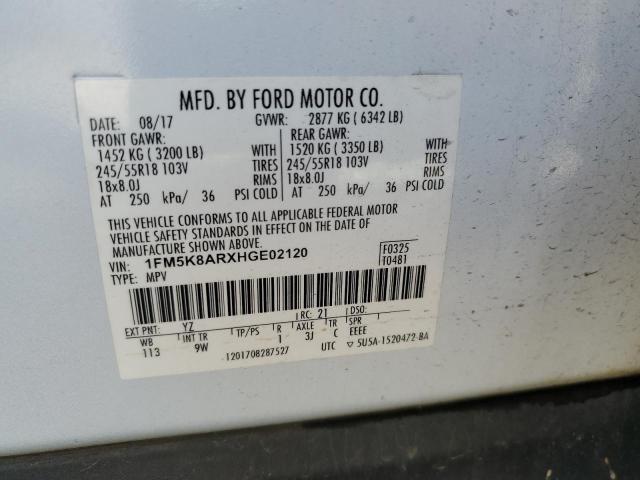 2017 FORD EXPLORER P - 1FM5K8ARXHGE02120