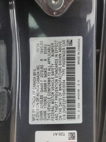 2025 HONDA CIVIC SPOR - 2HGFE2F51SH538054