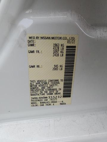 2022 NISSAN ALTIMA SV - 1N4BL4DV0NN355232