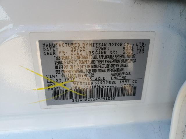 2022 NISSAN SENTRA SV - 3N1AB8CV1NY291032