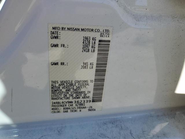 2021 NISSAN ALTIMA SR - 1N4BL4CV9MN362339