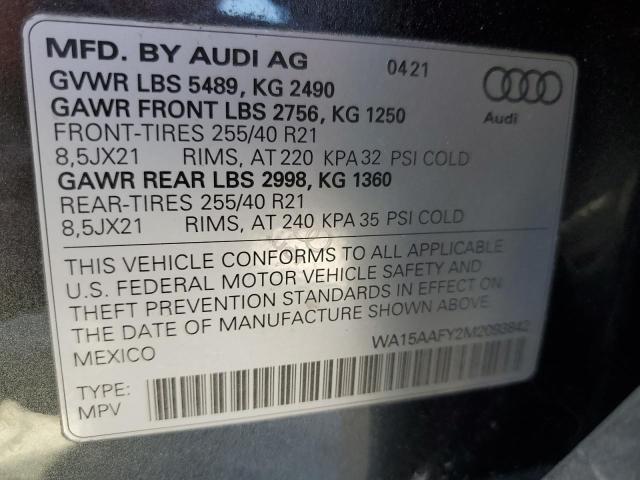 2021 AUDI Q5 SPORTBA WA15AAFY2M2093842