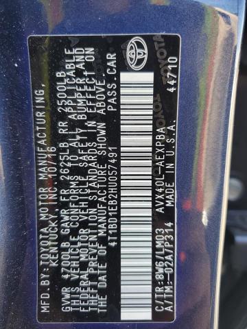 2017 TOYOTA AVALON HYB 4T1BD1EB2HU057491
