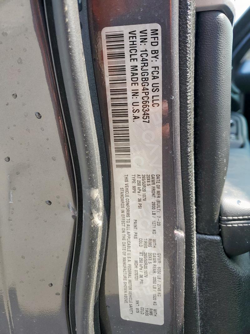 2023 JEEP GRAND CHER - 1C4RJGBG4PC663457