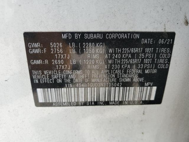2022 SUBARU OUTBACK WI - 4S4BTGUD3N3105042