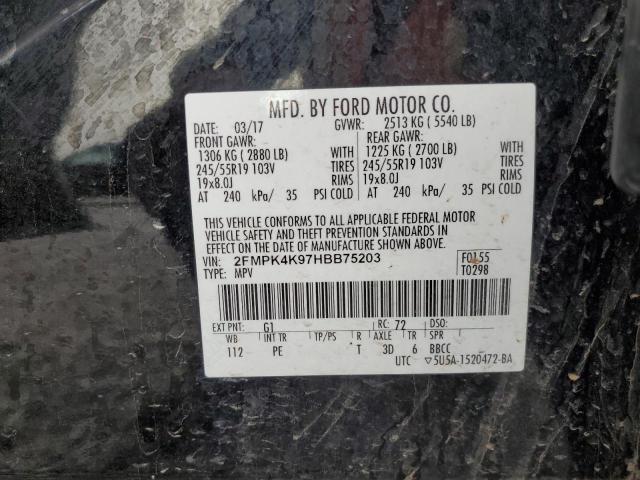 2017 FORD EDGE TITAN - 2FMPK4K97HBB75203