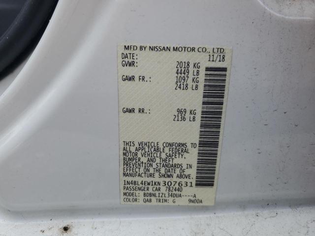 2019 NISSAN ALTIMA SL - 1N4BL4EW1KN307631