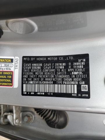 2018 HONDA CLARITY JHMZC5F15JC009450