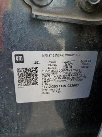 2021 CHEVROLET MALIBU RS - 1G1ZG5ST1MF083683