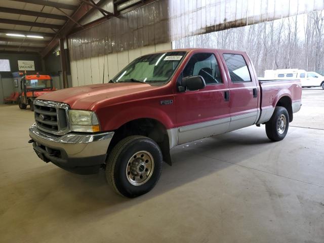 FORD F250 SUPER 2003 red crew pic gas 1FTNW21L13EB65006 photo #1