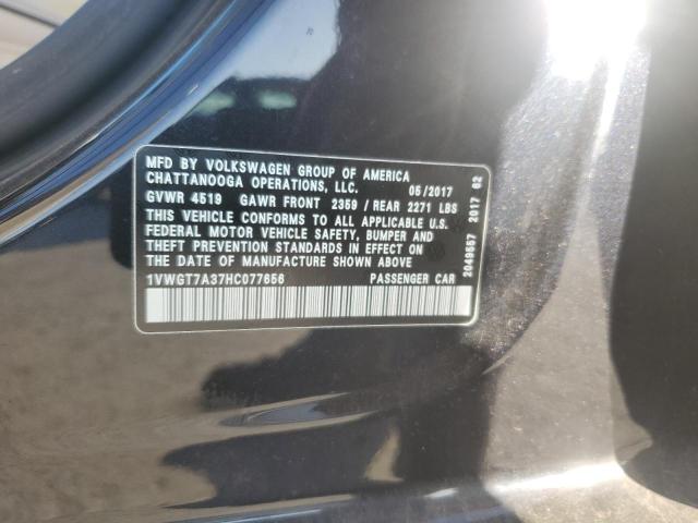 2017 VOLKSWAGEN PASSAT SE - 1VWGT7A37HC077656