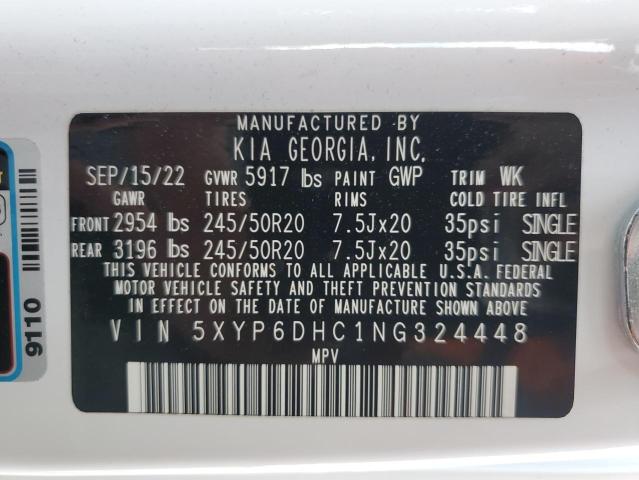 2022 KIA TELLURIDE - 5XYP6DHC1NG324448