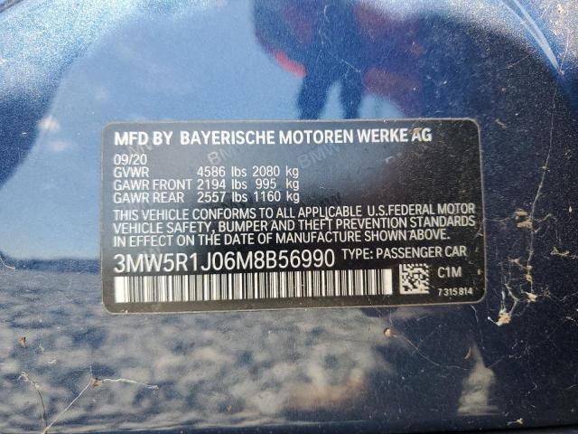 2021 BMW 330I - 3MW5R1J06M8B56990