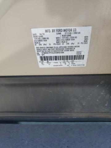 2018 FORD EXPLORER L - 1FM5K7FH2JGB52386