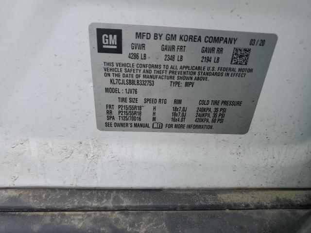 2020 CHEVROLET TRAX 1LT #3290291262