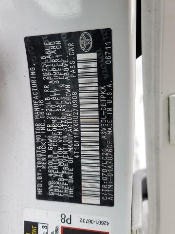 2017 TOYOTA CAMRY LE - 4T1BF1FKXHU270908