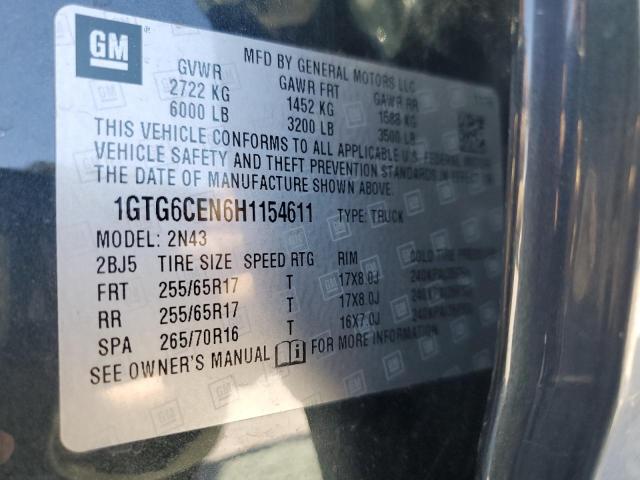 2017 GMC CANYON SLE - 1GTG6CEN6H1154611