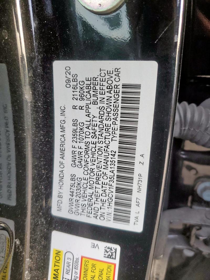 2020 HONDA ACCORD SPO - 1HGCV1F35LA135142