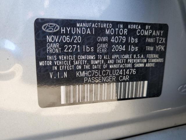 2020 HYUNDAI IONIQ SE - KMHC75LC7LU241476