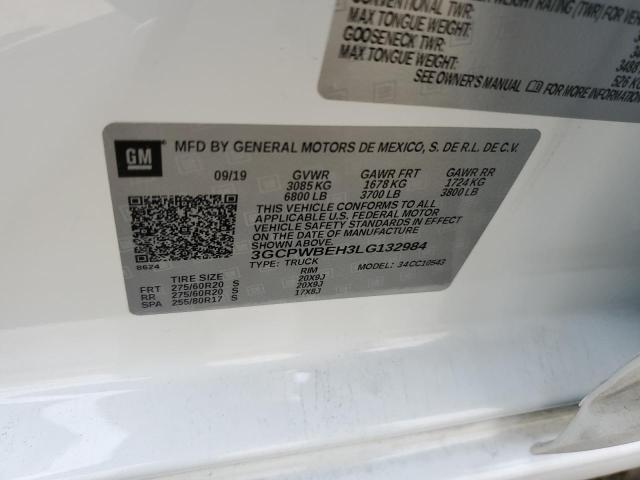 2020 CHEVROLET SILVERADO - 3GCPWBEH3LG132984