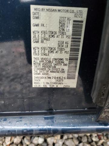2021 NISSAN FRONTIER S - 1N6ED0EB7MN704626