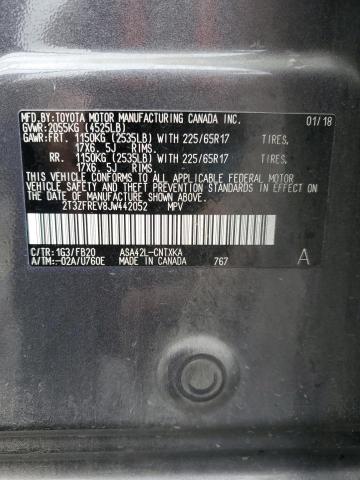 2018 TOYOTA RAV4 LE - 2T3ZFREV8JW442052