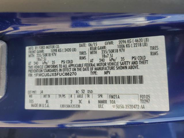 2015 FORD ESCAPE TIT - 1FMCU0JX5FUC88270