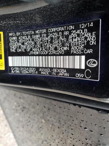 2015 LEXUS ES 300H JTHBW1GG0F2090293