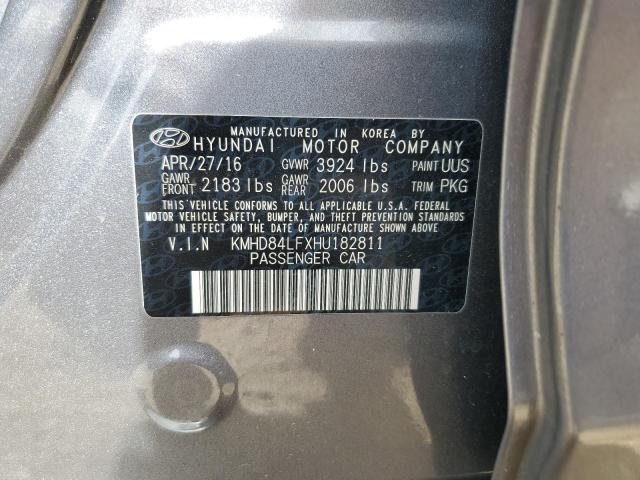 2017 HYUNDAI ELANTRA SE - KMHD84LFXHU182811