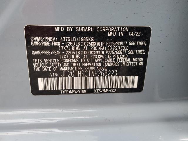 2022 SUBARU CROSSTREK - JF2GTHSC1NH268223