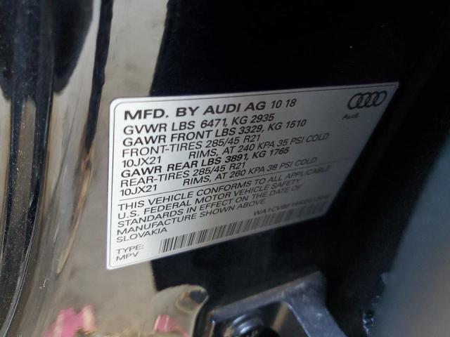 2019 AUDI Q8 PRESTIG WA1CVBF19KD013040