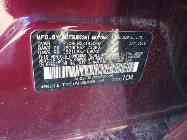 2017 MITSUBISHI MIRAGE G4 - ML32F3FJXHHF05605