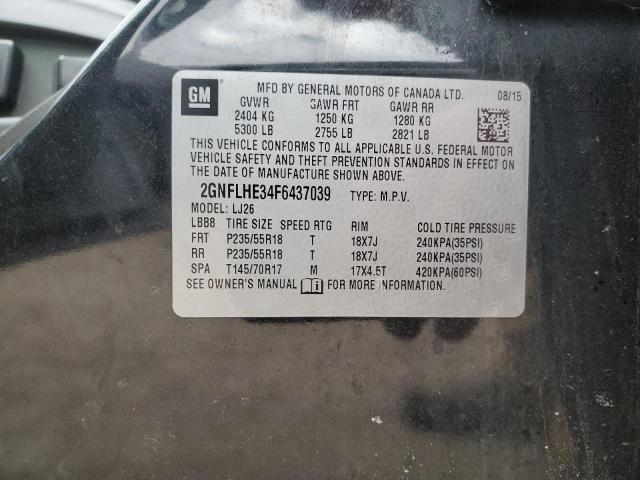 2015 CHEVROLET EQUINOX LT - 2GNFLHE34F6437039
