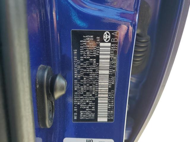 2018 TOYOTA COROLLA L 5YFBURHE2JP769074