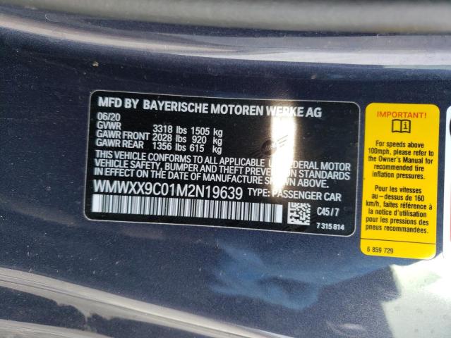 2021 MINI COOPER JOH WMWXX9C01M2N19639