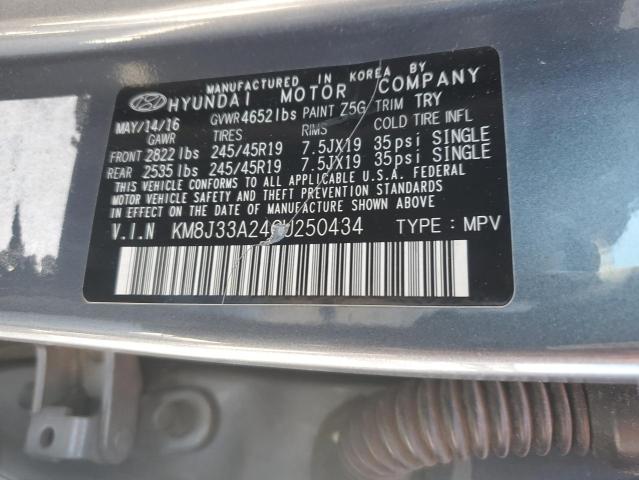 2016 HYUNDAI TUCSON LIM - KM8J33A24GU250434