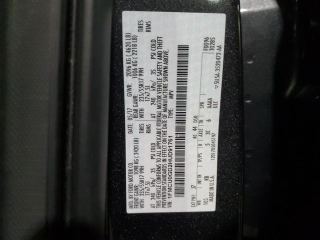 2017 FORD ESCAPE SE - 1FMCU0GD2HUD91761