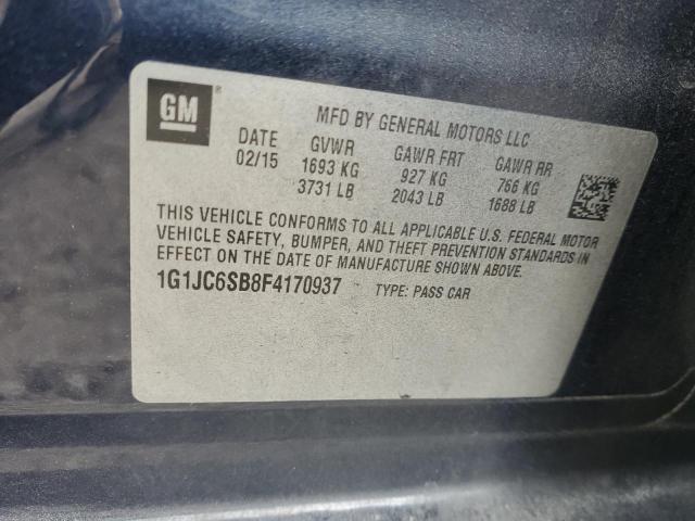 2015 CHEVROLET SONIC LT - 1G1JC6SB8F4170937