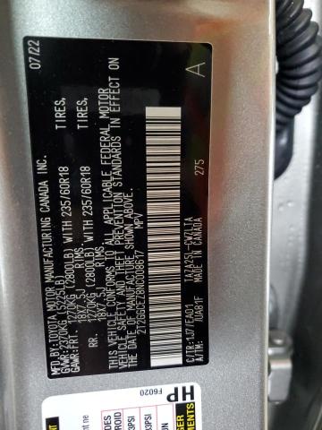 2022 LEXUS NX 350 2T2GGCEZ8NC008617