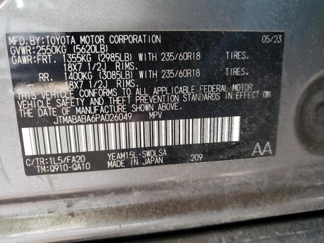 2023 SUBARU SOLTERRA P JTMABABA6PA026049