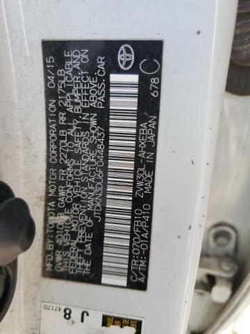 2015 TOYOTA PRIUS - JTDKN3DU6F0448437