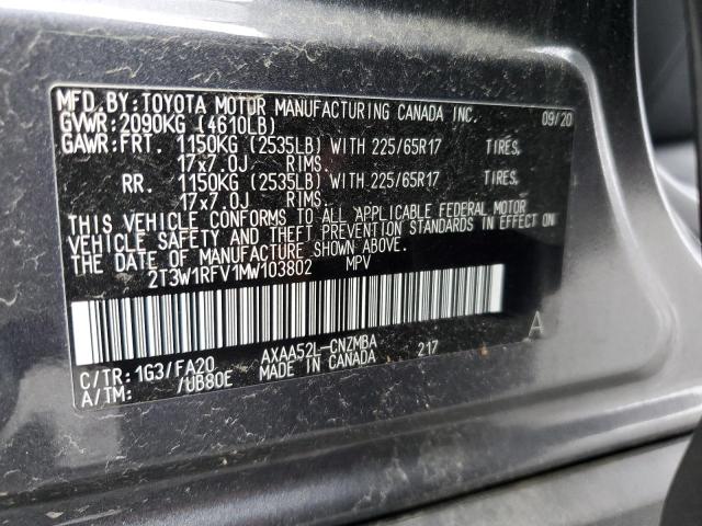 2021 TOYOTA RAV4 XLE - 2T3W1RFV1MW103802