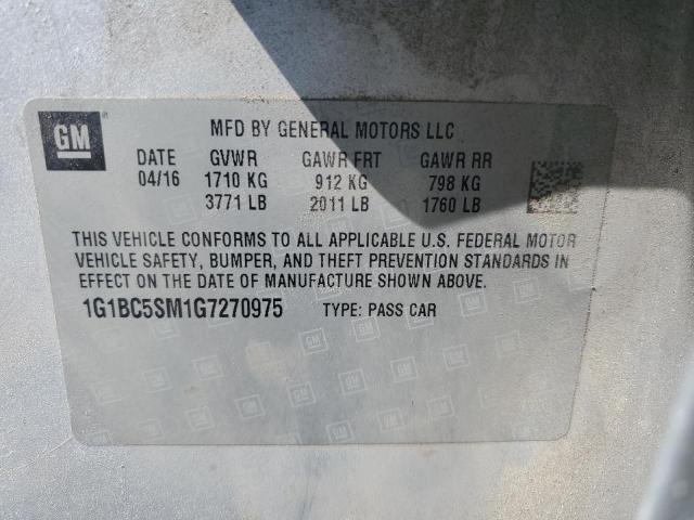 2016 CHEVROLET CRUZE LS - 1G1BC5SM1G7270975