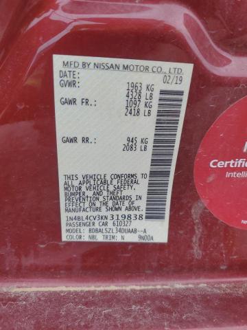 2019 NISSAN ALTIMA SR - 1N4BL4CV3KN319838