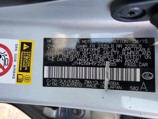 2015 LEXUS CT 200 JTHKD5BH5F2241285