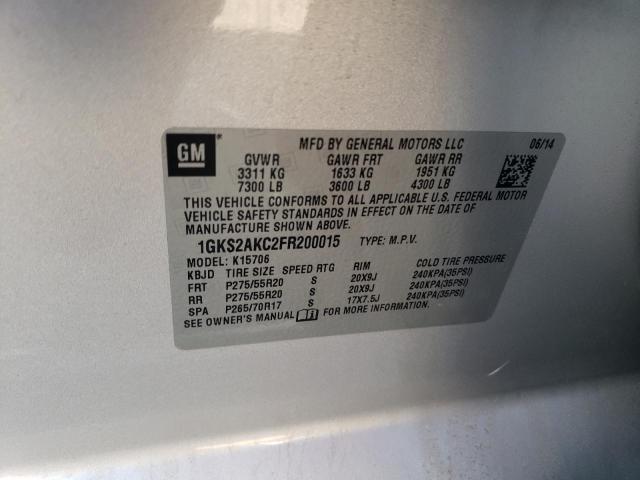 2015 GMC YUKON SLE 1GKS2AKC2FR200015