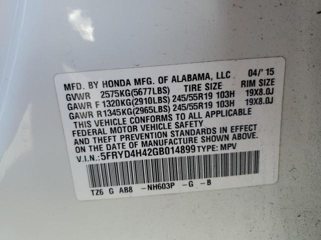 2016 ACURA MDX TECHNO - 5FRYD4H42GB014899